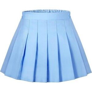 SANGTREE Girl's Blue Pleated Tennis Skirt with Shorts Underneath 11-12 Youth
